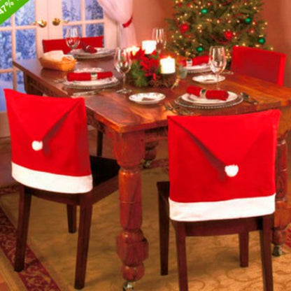 Copri sedie Cappello Natale - Set 6 PZ