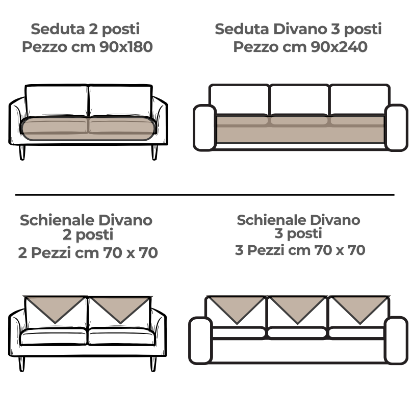 Copri Divano Trama Rombi